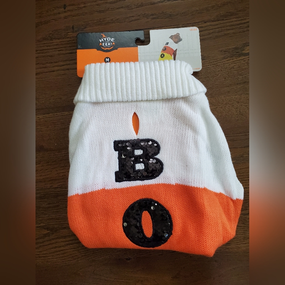 NEW Hyde And EEK! Medium Pet Candy Corn Sweater